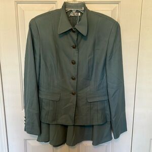 Tahari sz 10 silk blazer skirt suit set GUC B1313